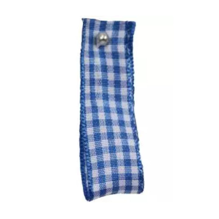 Peacock Blue Woven Gingham Ribbon By Berisfords Article 7391
