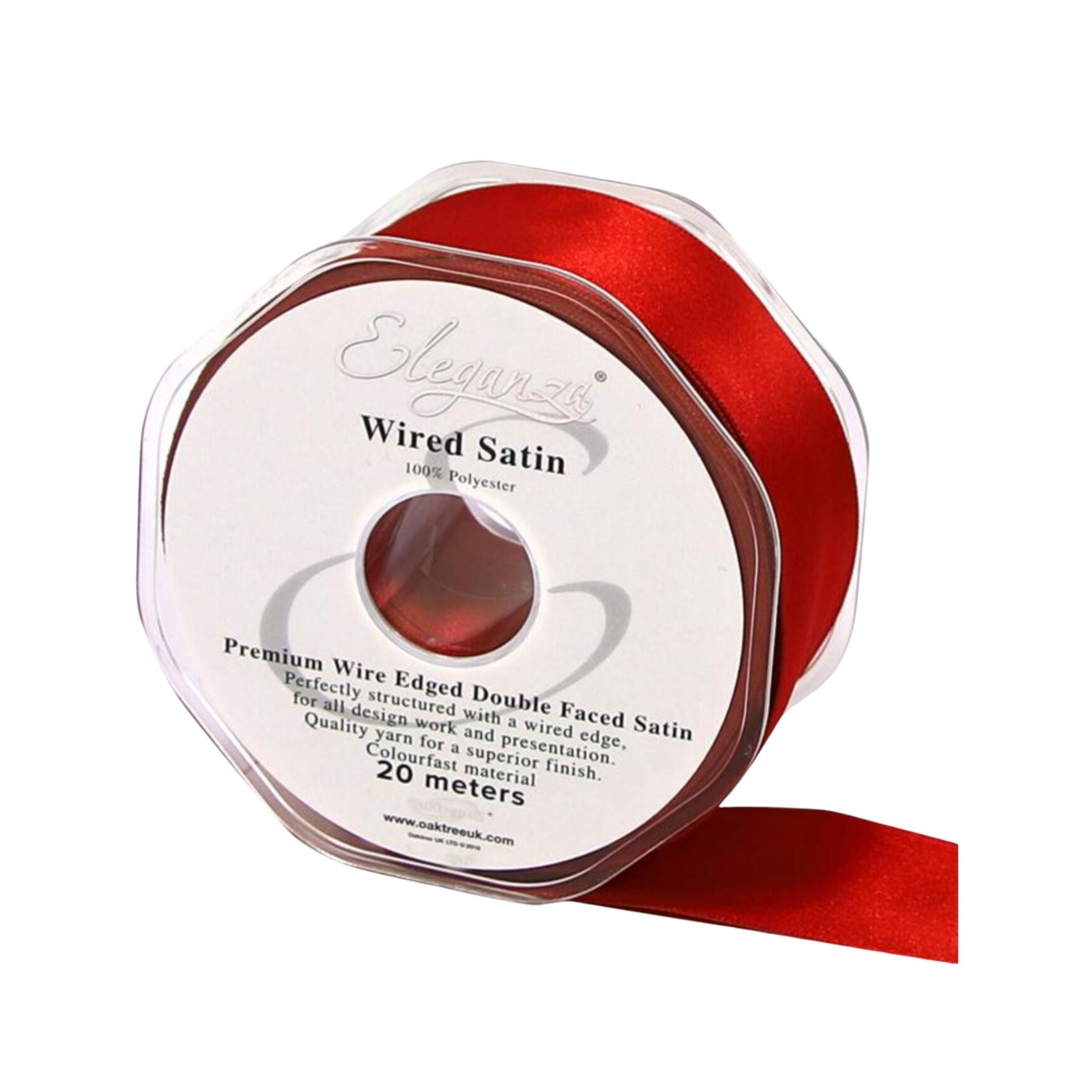 Red Wired Edged Satin Ribbons