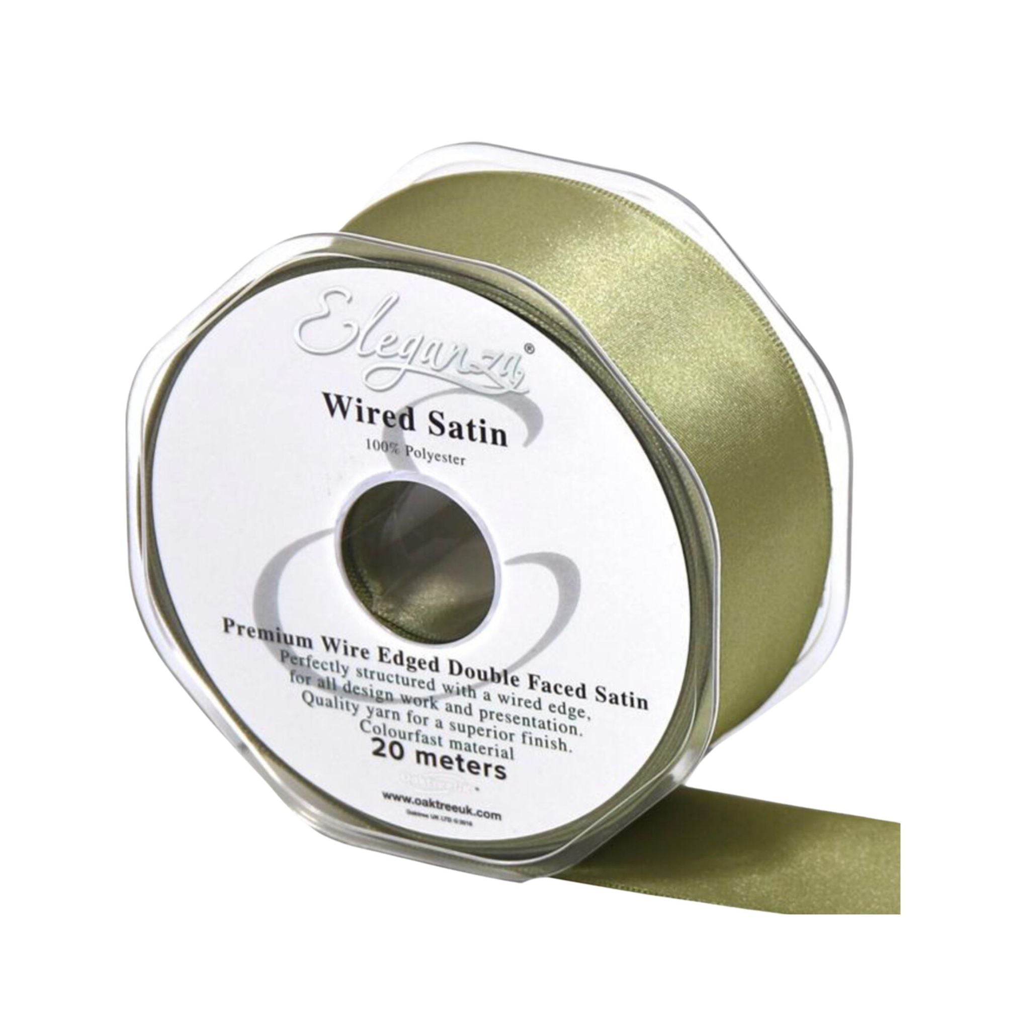 Taupe Wired Edged Satin Ribbons